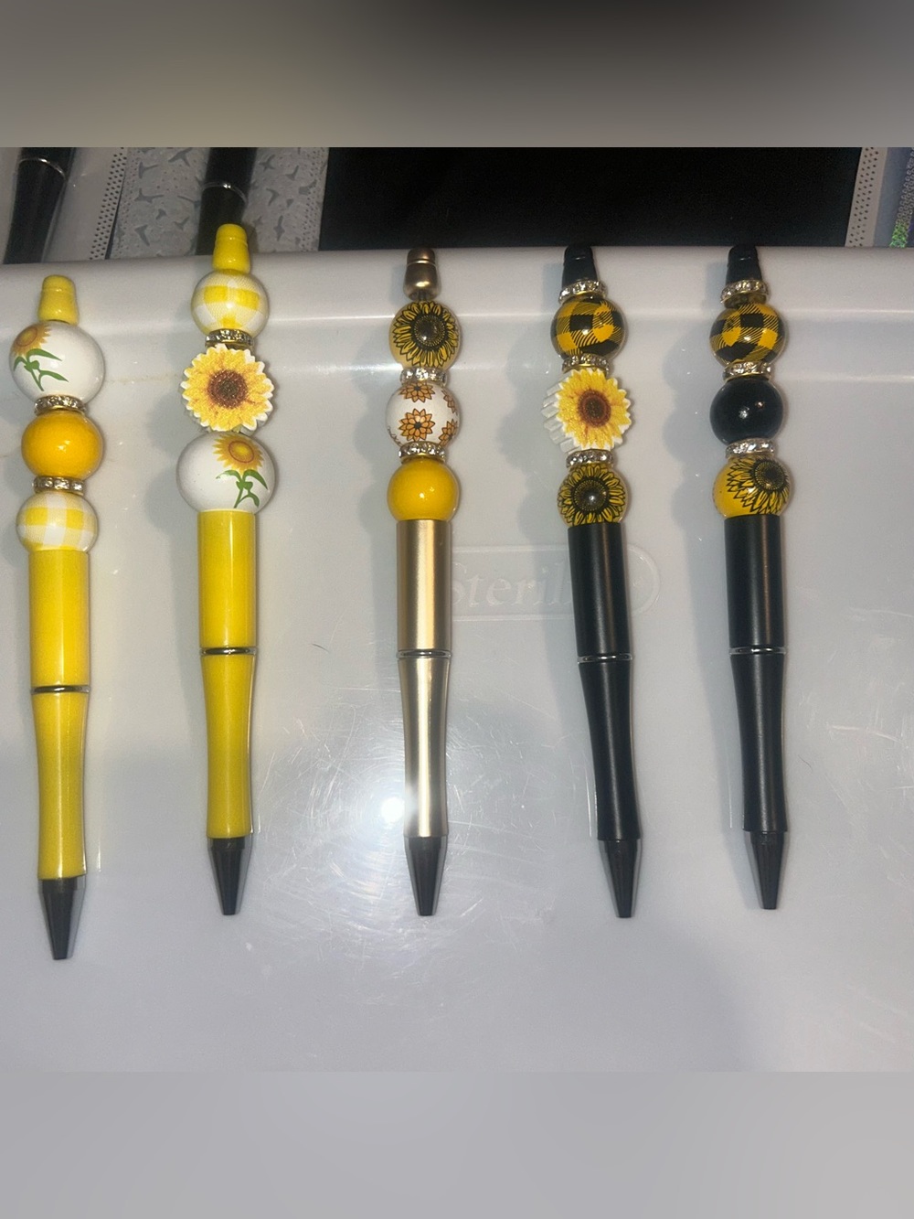 Sunflower Beaded Ballpoint Pen bundle set of 5